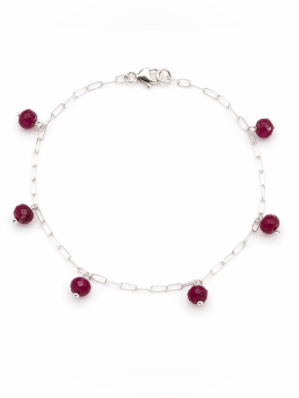 B280 Ruby Paperclip Bracelet